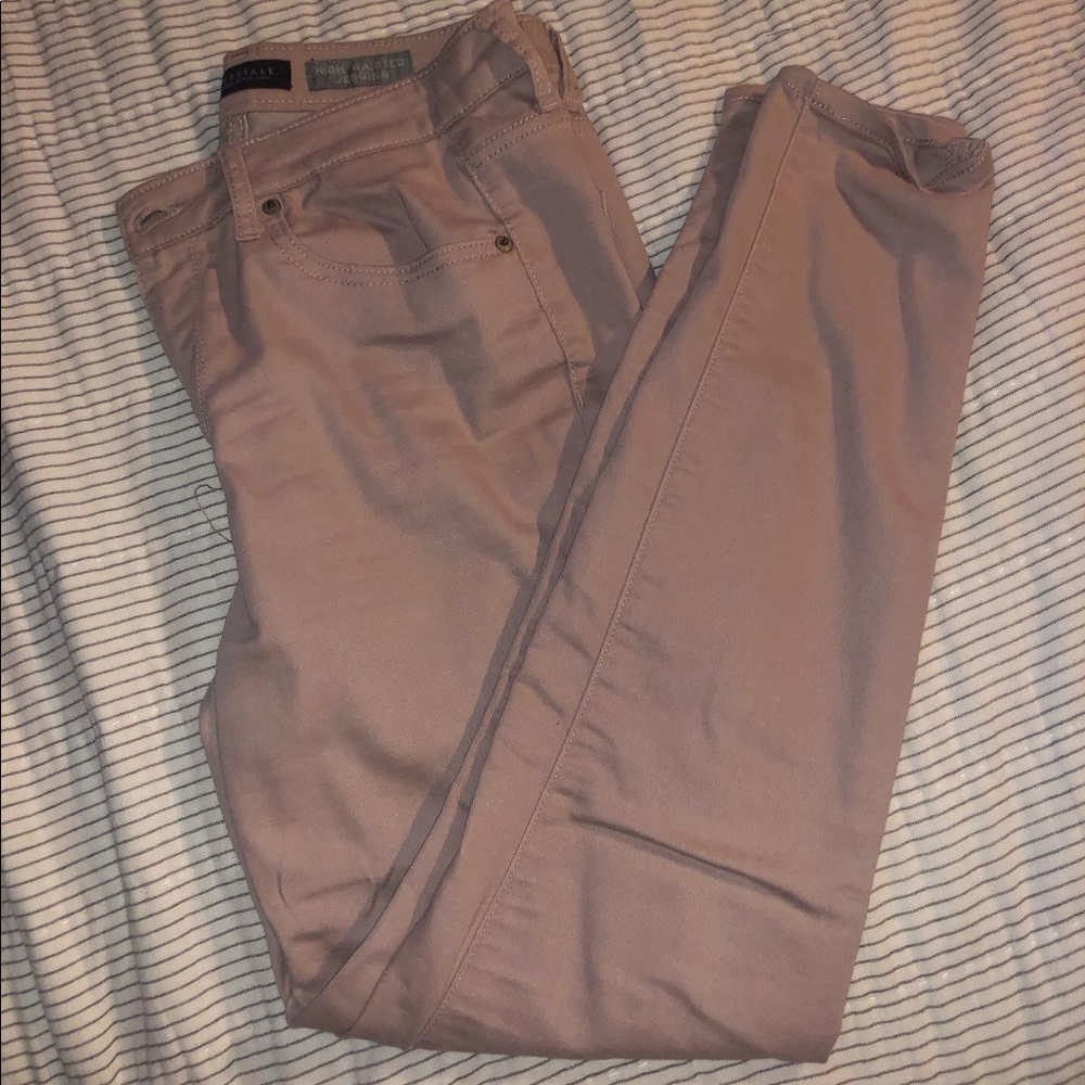 pink high waisted jeggings